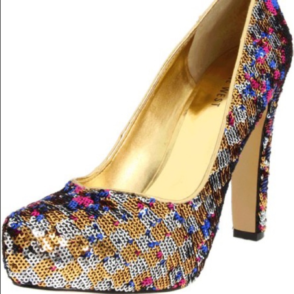 Nine West Sequin Shoes- Sz 7.5